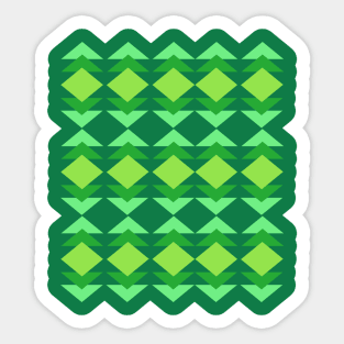 Modern Triangles in Green Sticker